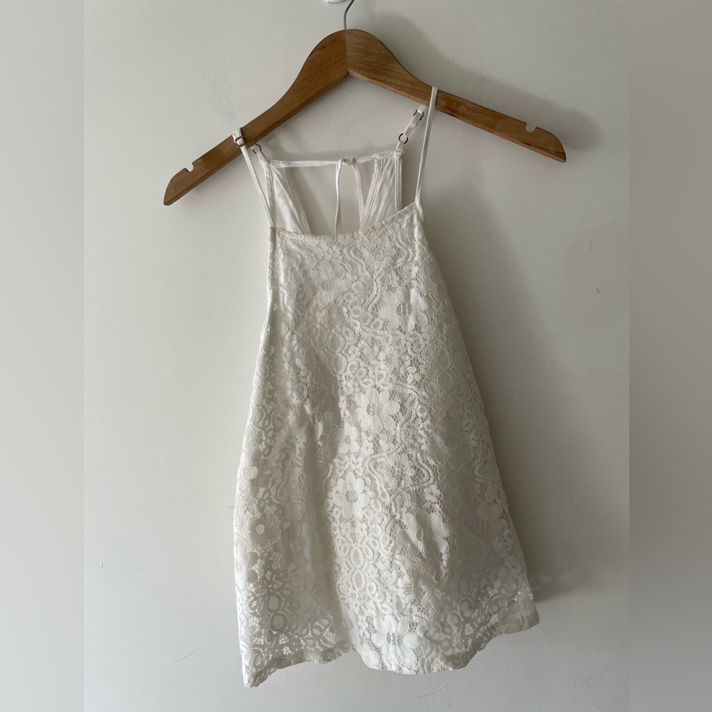 Hollister White Lace Floral‎ Halter Cami Top